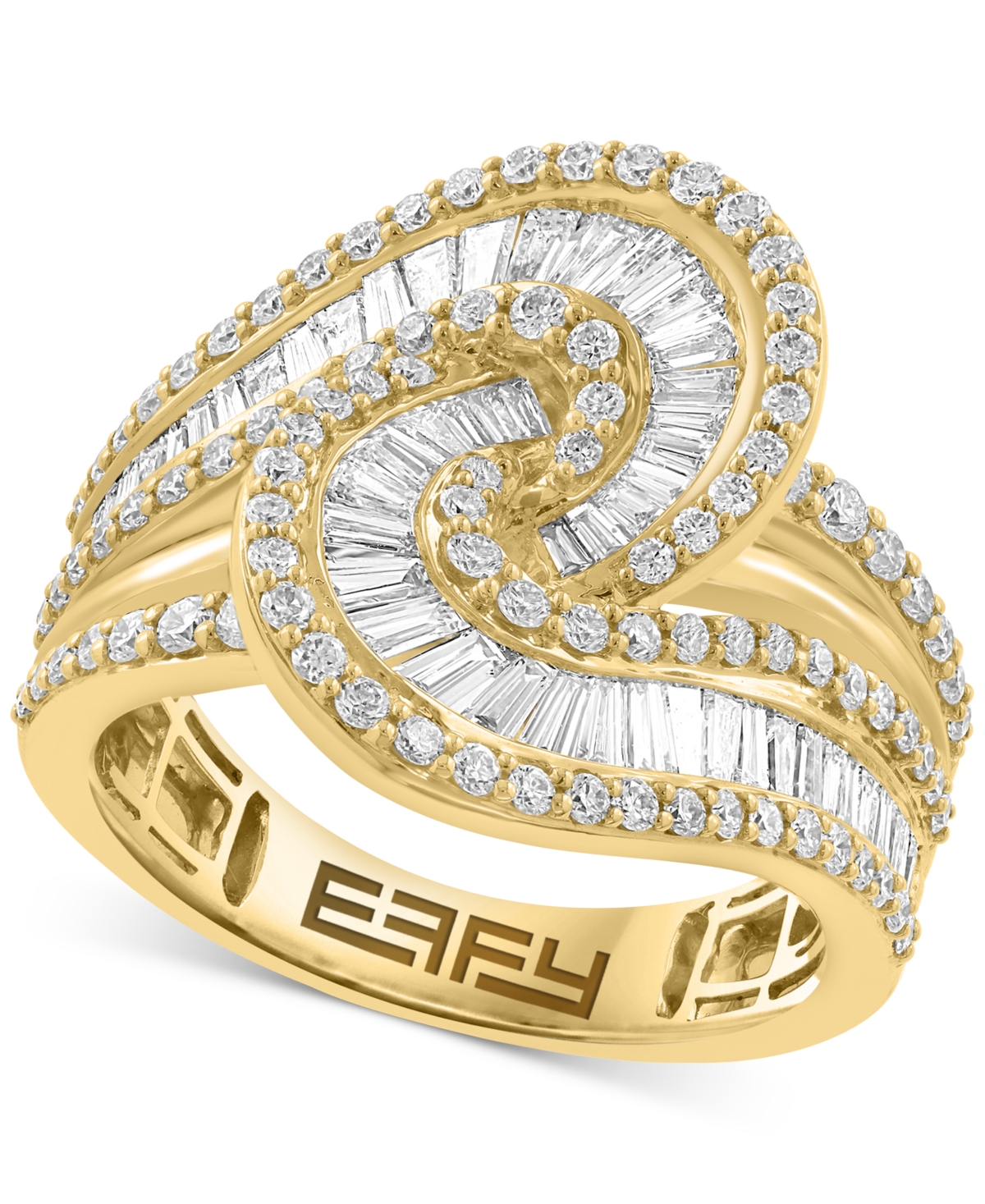 Effy Lab Grown Diamond Statement Ring (1-3/8 ct. t.w.) in 14k Yellow Gold - Yellow Gold