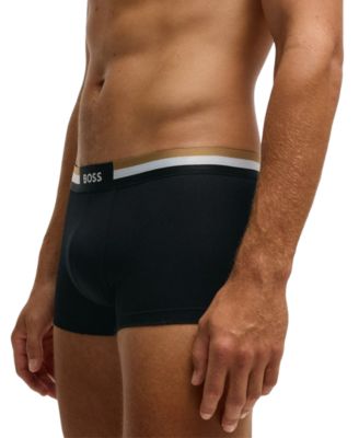 Men's Motion 3-Pk. Stripe Logo Waistband Trunks