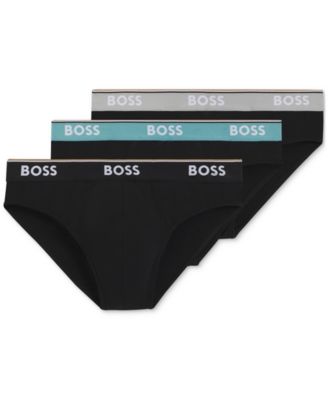 Hugo Boss - Men's Power 3-Pk. Tipped Logo Waistband Briefs