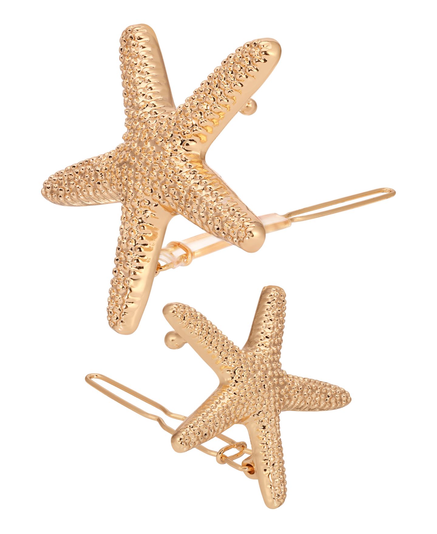 Женские аксессуары Ettika Starfish Barrette Set, цвет: Золотой — фото 2
