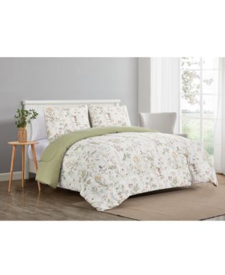 Highline Bedding Co. - Aster Printed Reversible Comforter Set