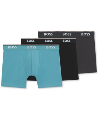 Hugo Boss - Men's Power 3-Pk. Tipped Logo Waistband Boxer Briefs
