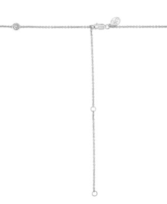 EFFY&reg; Lab Grown Diamond Station Necklace (2 ct. t.w.) in 14k White Gold, 20" + 2" extender