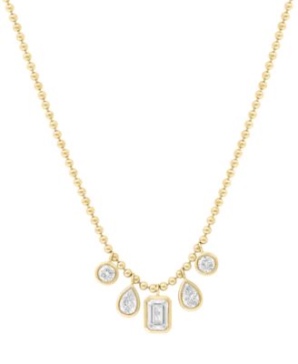 EFFY&reg; Lab Grown Diamond 18" Statement Necklace (2-1/6 ct. t.w.) in 14k Yellow Gold