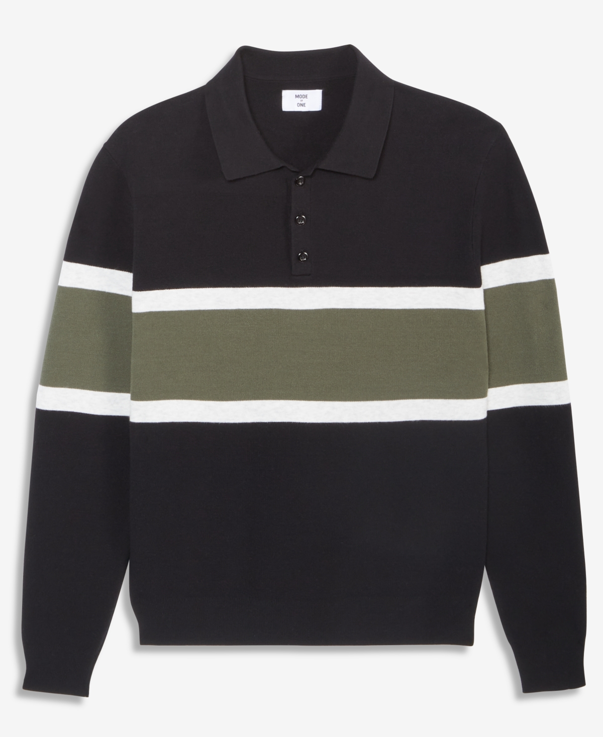 Mode Of One Men's Varsity-stripe Polo Sweater, Macy's Exclusive In Multi