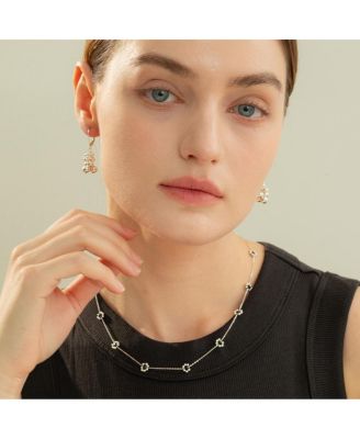 Sterling Silver Dari Onyx Flower Necklace