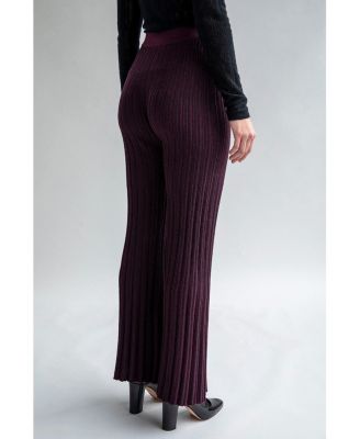 Women's Marcelle Pleated Knit Trousers