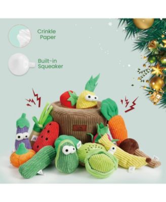 15 Pack Grocery Bag Crinkle Dog Squeaky Toys,Christmas gift,Plush Dog Toys for Aggressive Chewers,Stuffed Dog Chew Toys for Small Medium Dogs