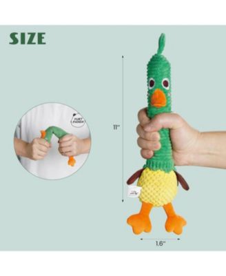 2-in-1 Squeaky Duck Dog Toy,Christmas gift,Cute Stuffed Dog Toys with Large Durable Rubber Squeaky Core for Aggressive Chewers