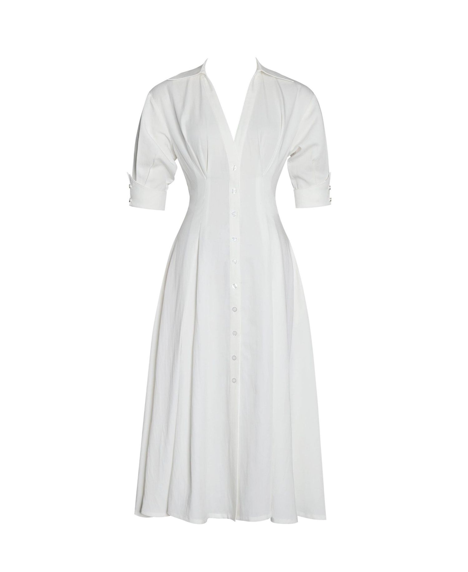 Women's Palina Lyocell Pleated Midi Preppy Shirt Dress