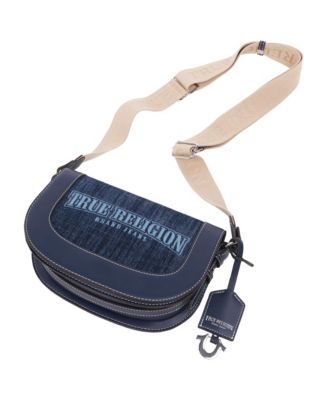 Dark Denim Logo Saddle Bag