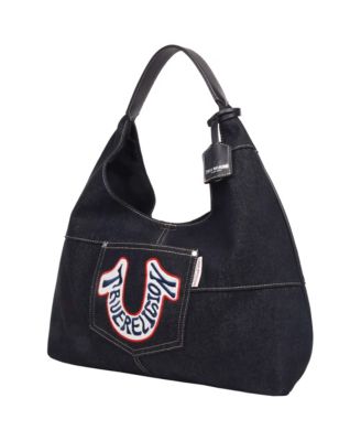 Retro Logo Denim Hobo Bag