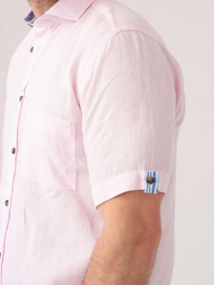 Men's Regular Fit Short Sleeve Linen Shirt