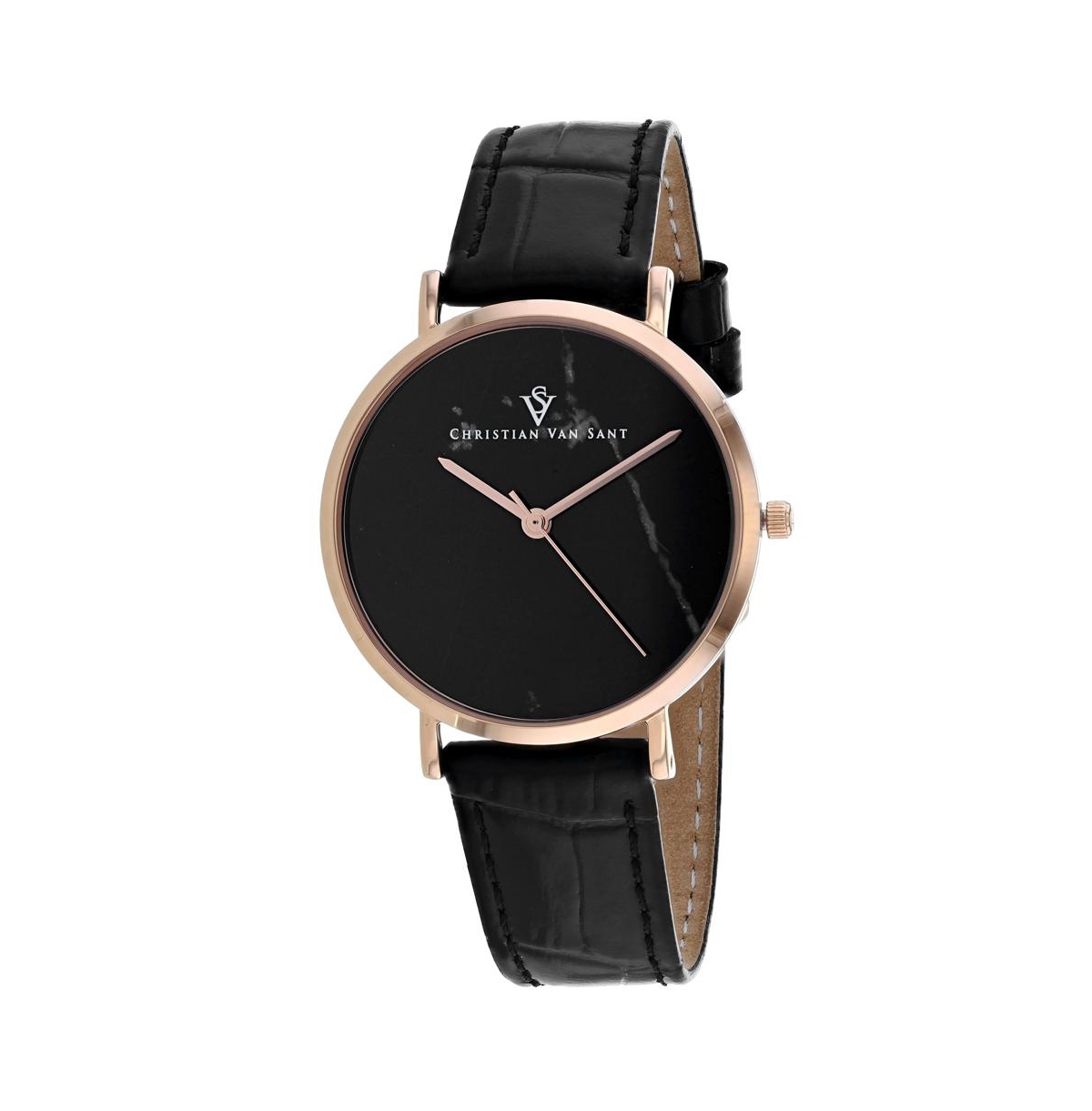Women's Lotus Black Dial Watch - CV0423BK - Black