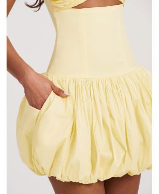 Women's Umika Butter Yellow Bubble Hem Mini Dress