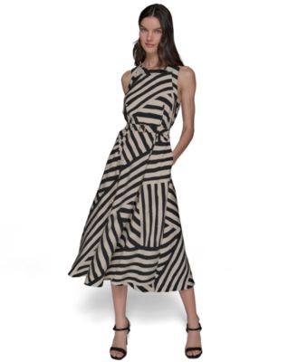 KARL LAGERFELD PARIS - Women's Printed Sleeveless Dress