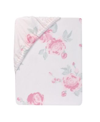 Coquette Floral Pink Bows Aesthetic 3-Piece Baby Crib Bedding Set