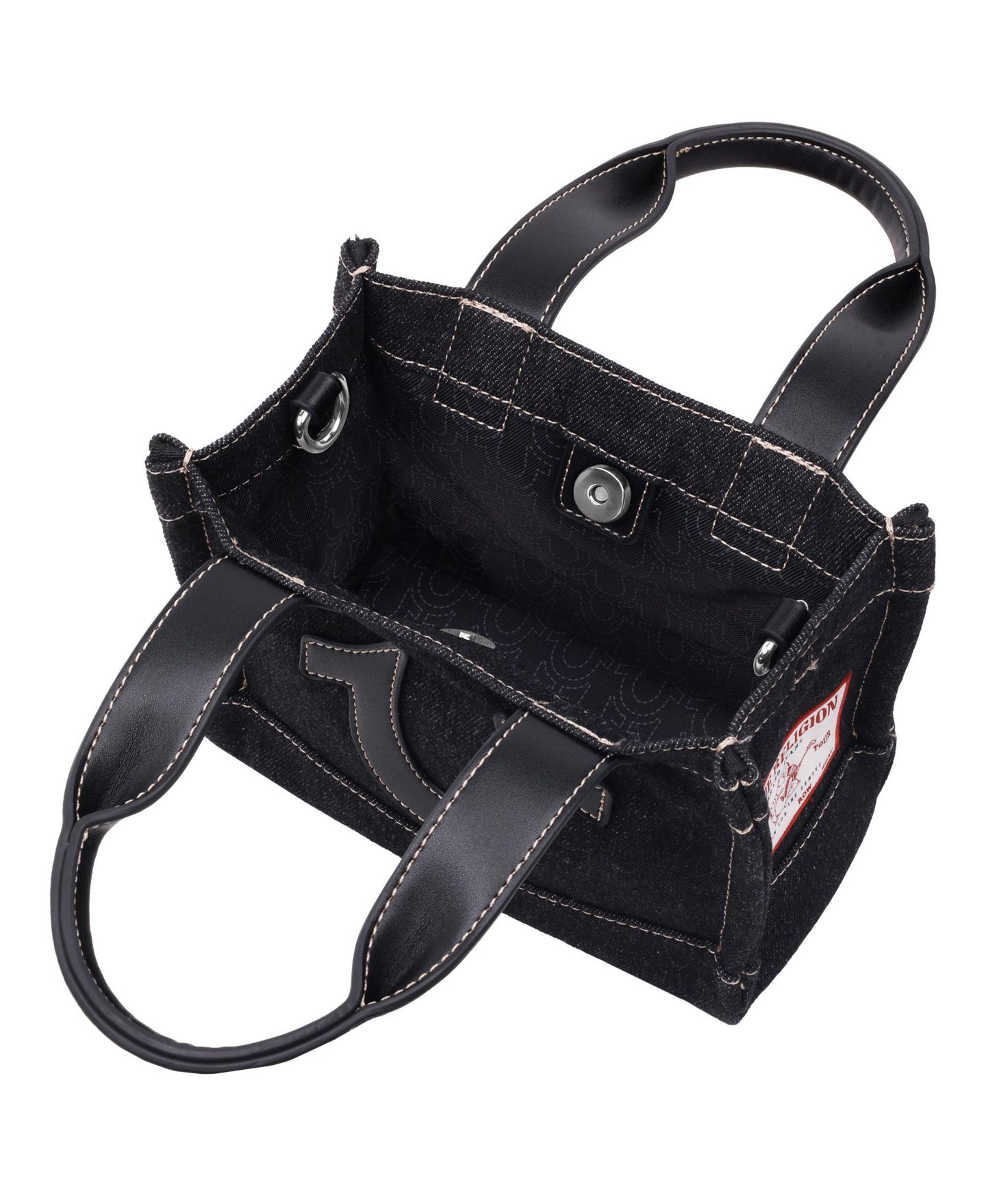 Женская сумка True Religion Mini Denim Tote, цвет: Чёрный — фото 9