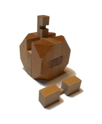 Solid Wood 3D Cube Puzzle with Slanted Corners