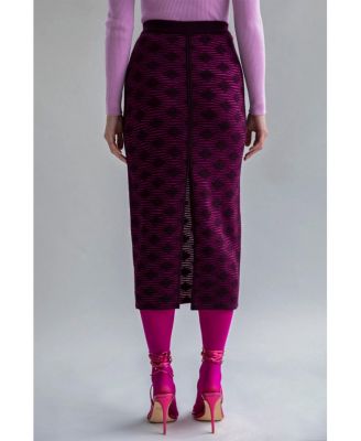 Women's Geometric Jacquard Knit Pencil skirt