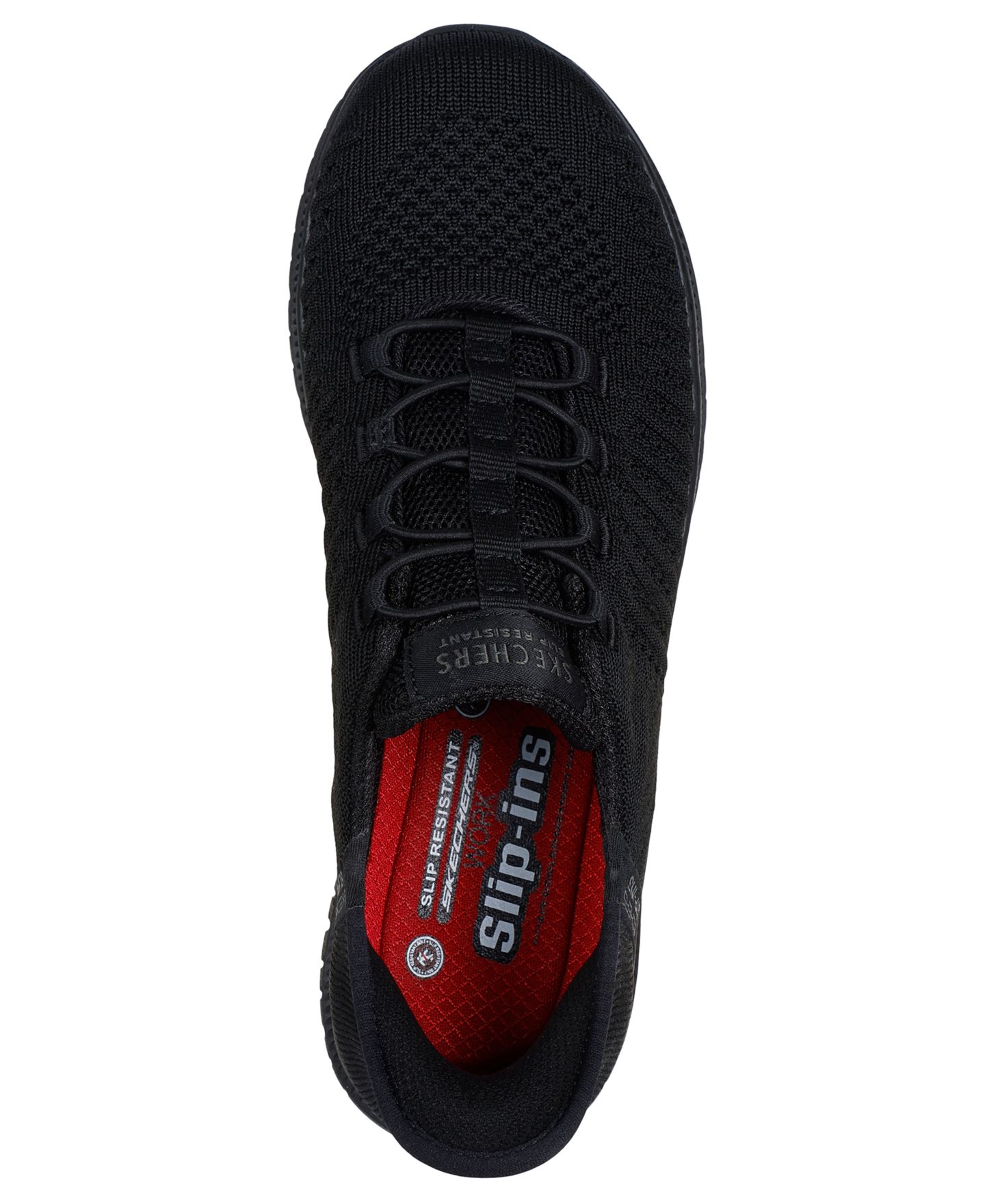 Женские кроссовки Skechers Slip-Ins: Work Slip-Resistant: Virtue - Valsea Work Sneakers, цвет: Чёрный — фото 5