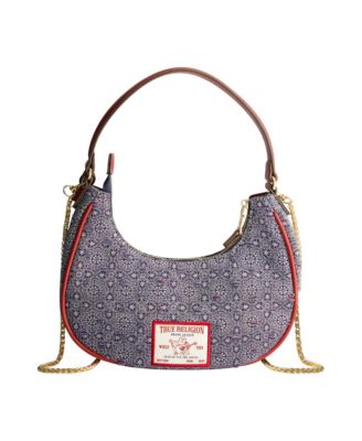 Striped Denim Small Hobo