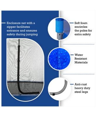 13 FT Round Trampoline Set with Premium Top-Ring Flex Frame Safety Enclosure System