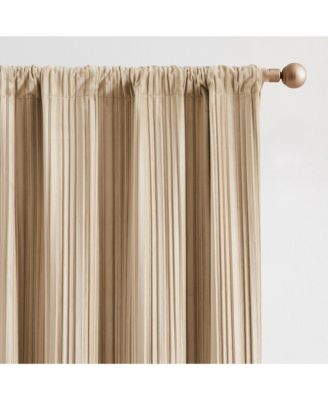 Glam Pleated Velvet Light Filtering Window Curtain Panels Pair 38x84