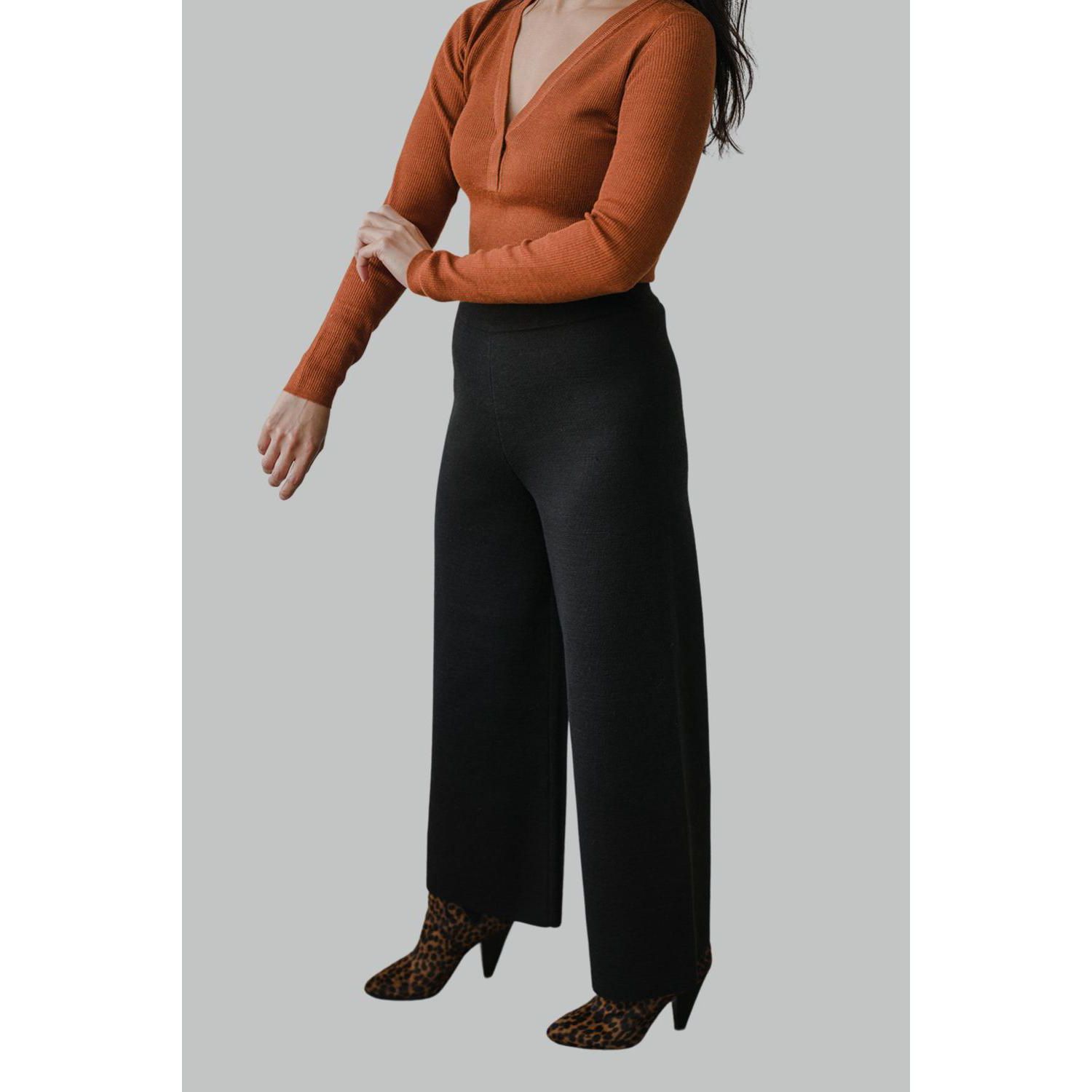Women's Zoe Checkered Knit Trousers
