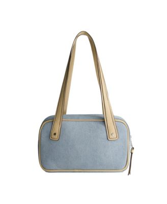 Small Denim Bowling Satchel