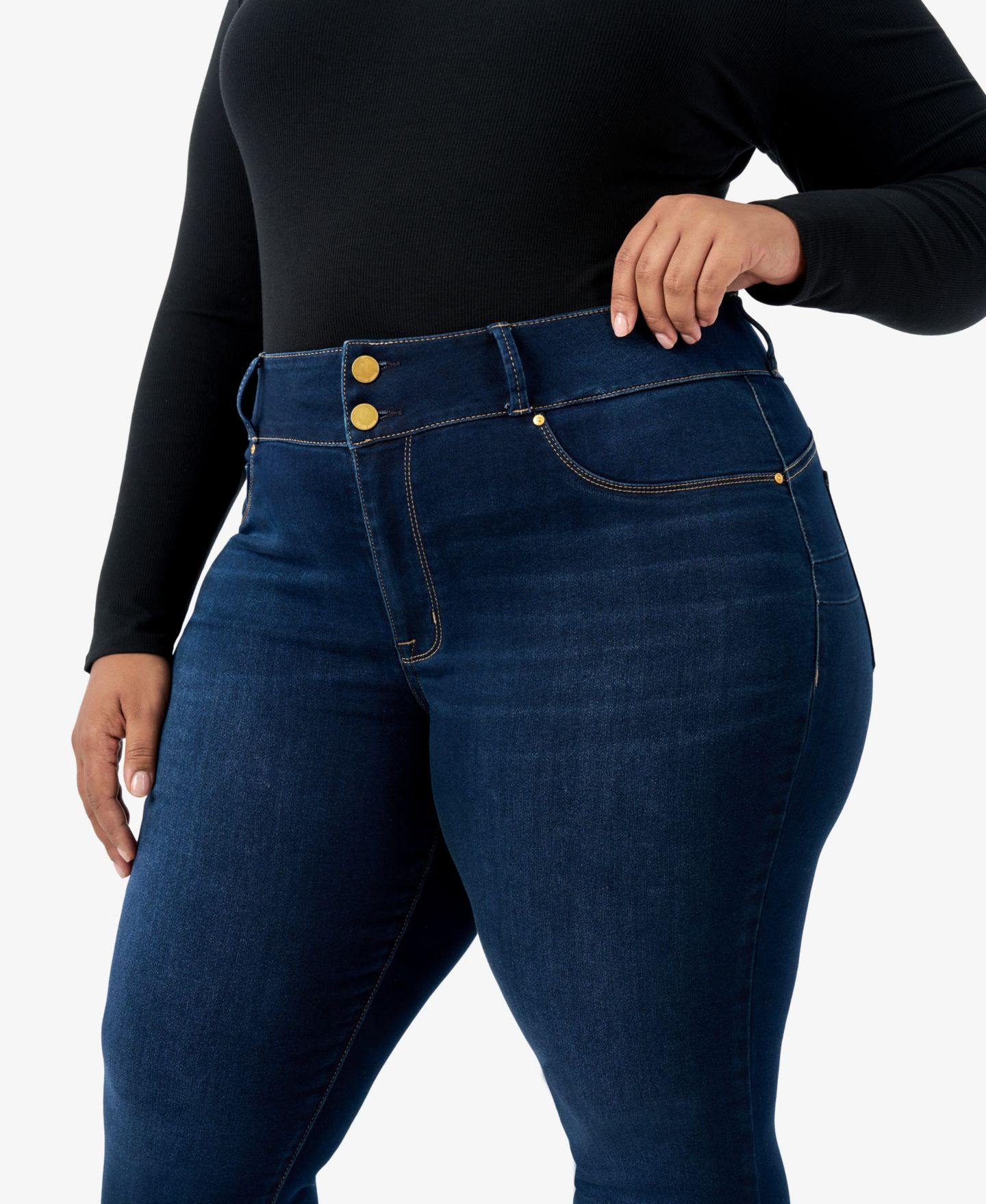 Женские джинсы Seven7 Plus Size High Rise Curvy Legging, цвет: Средняя варка — фото 5