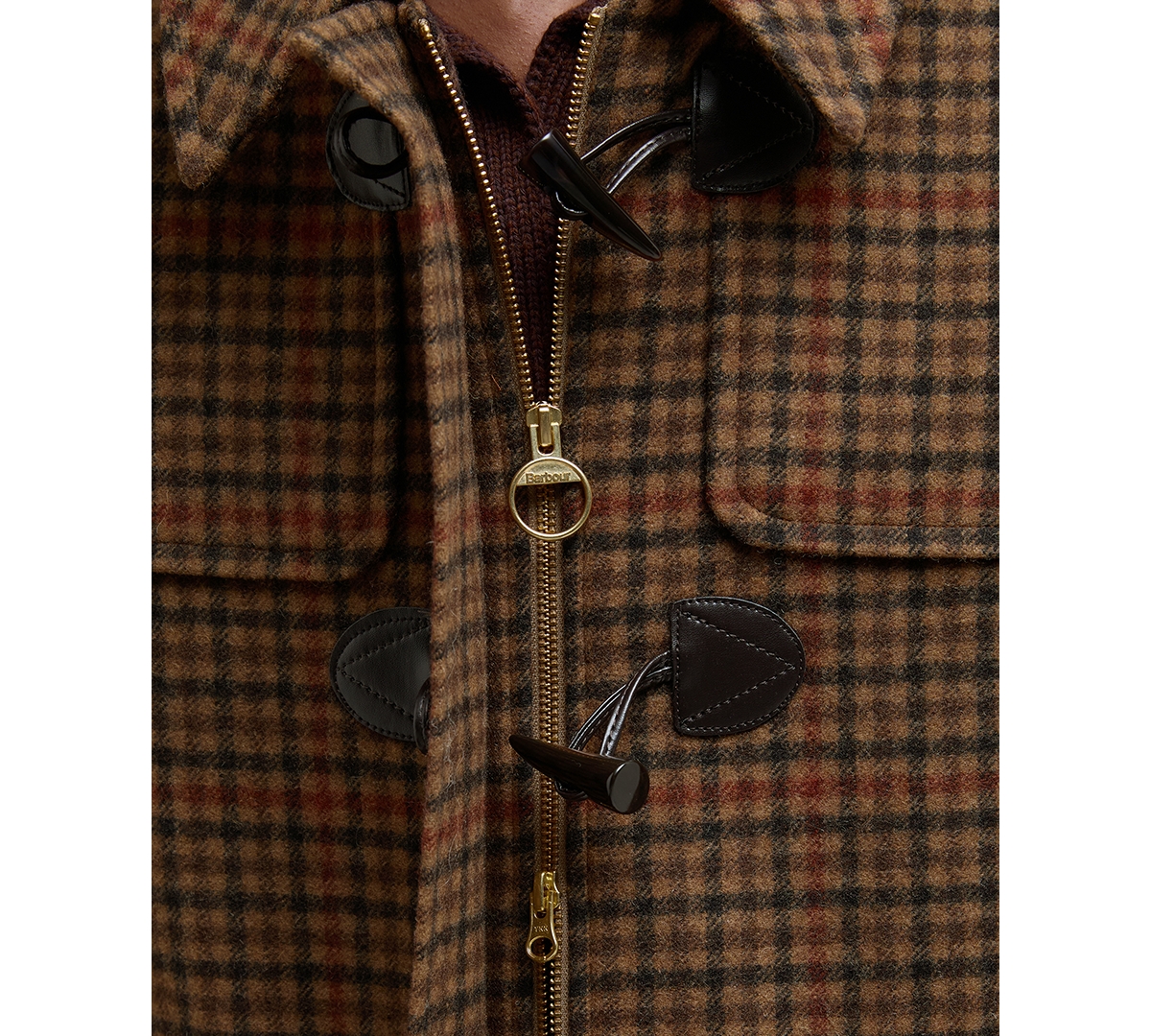 Barbour Women's Melody Checkered Hooded Coat In Brown