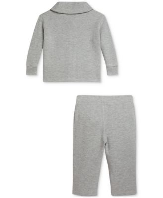 Baby Boys Estate-Rib Cardigan & Pant Set