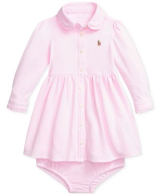 Polo Ralph Lauren - Baby Girls Puff-Sleeve Shirtdress