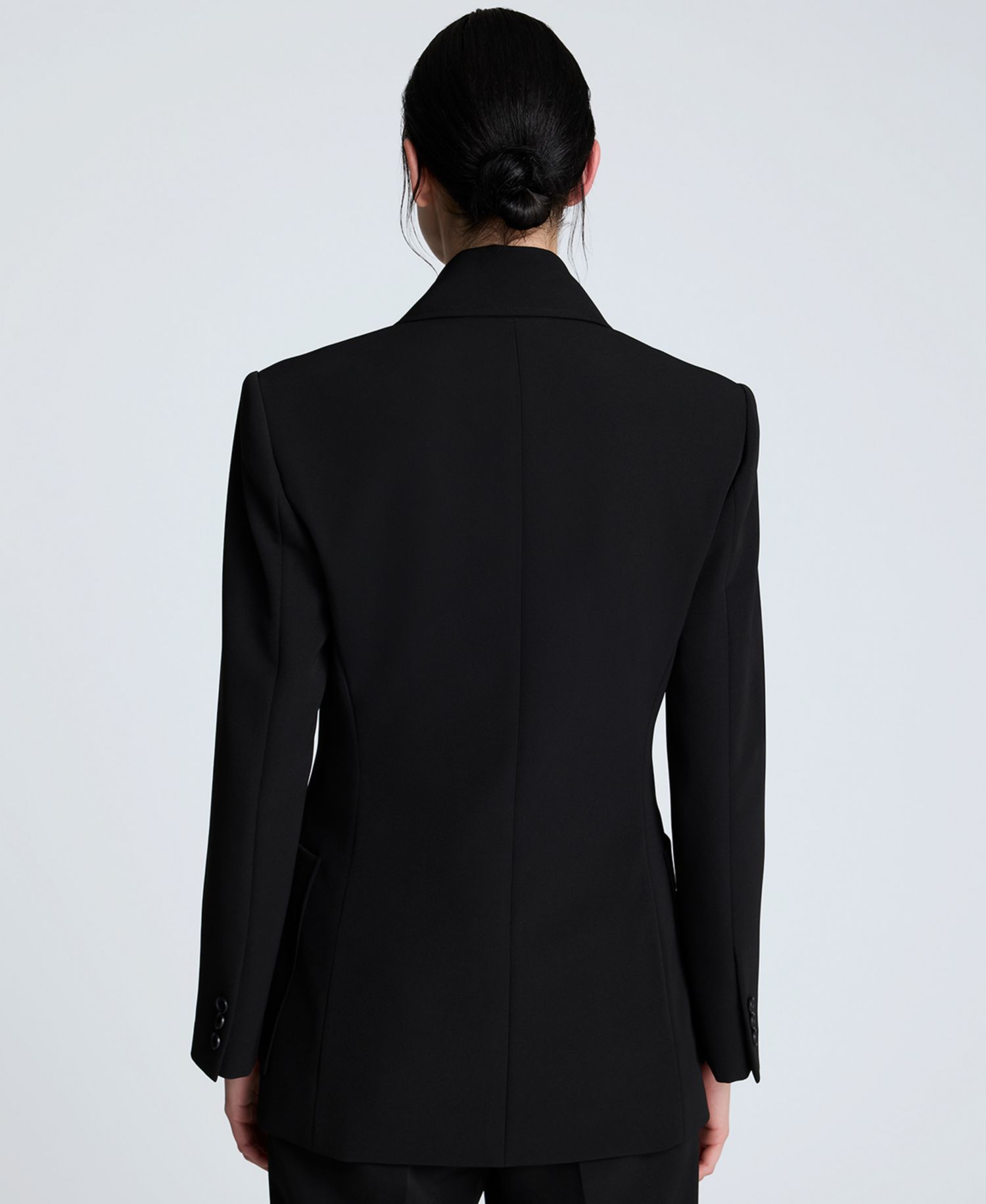 Women's Luxe Twill Double-Breasted Blazer