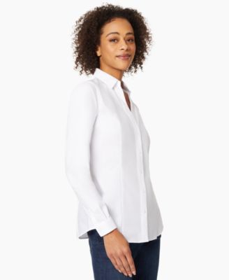 Women's Easy Care Button Up Long Sleeve Blouse 