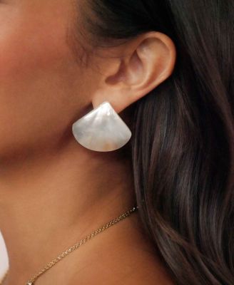 Rising Tide Mother of Pearl Stud Earrings