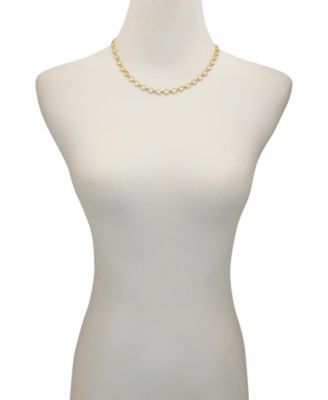 Gold Tone Cubic Zirconia Bezel Necklace