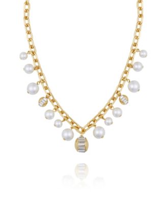 Cultivated Pearl Chain Link Toggle Necklace