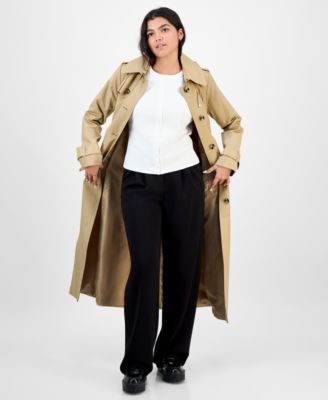 Women's Hooded Belted Maxi Trench Coat