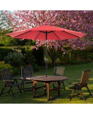 Rectangle Patio Umbrella with Crank Lift and Tilt Function Grey Outdoor Market Umbrella