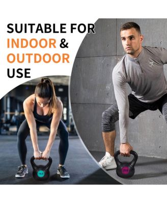 Wide Grip Kettle Bell Strength Training Weight Set, 5, 10, 15, 20, 25lb