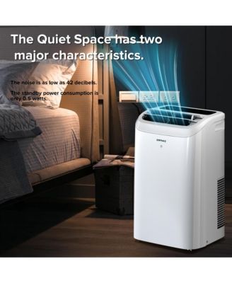 14,000 BTU Portable AC, Quiet 46dB, WiFi & App Control, 24H Timer, Fan & Dehumidifier, Easy Install for Bedroom, Office, Living Room