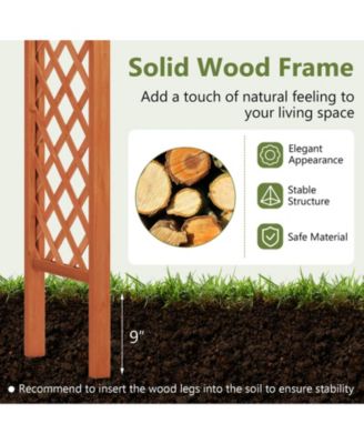 Arbor Over 7FT High Wooden Garden Arch Trellis Pergola Outdoor Patio Plant