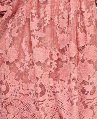 Juniors' Short-Sleeve Lace Dress