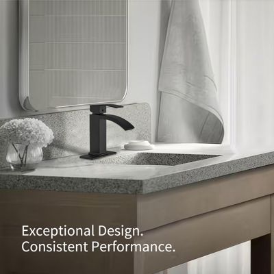 Waterfall Single Hole Single-Handle Low-Arc Bathroom Sink Faucet With Pop-up Drain Assembly In Brushed Nickel