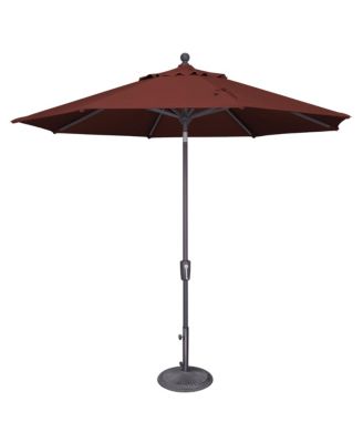 9FT Octagon Patio Umbrella with Push-Button Tilt, Anthracite Frame