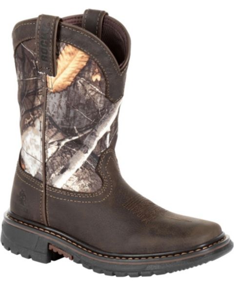 Ботинки ROCKY Ride FLX Waterproof Western для мальчиков, цвет: Коричневый камуфляжный