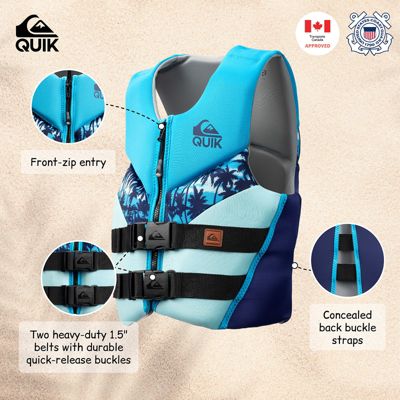 USCG Approved Life Jacket, Evoprene PFD  PVC Foam Swim Vest