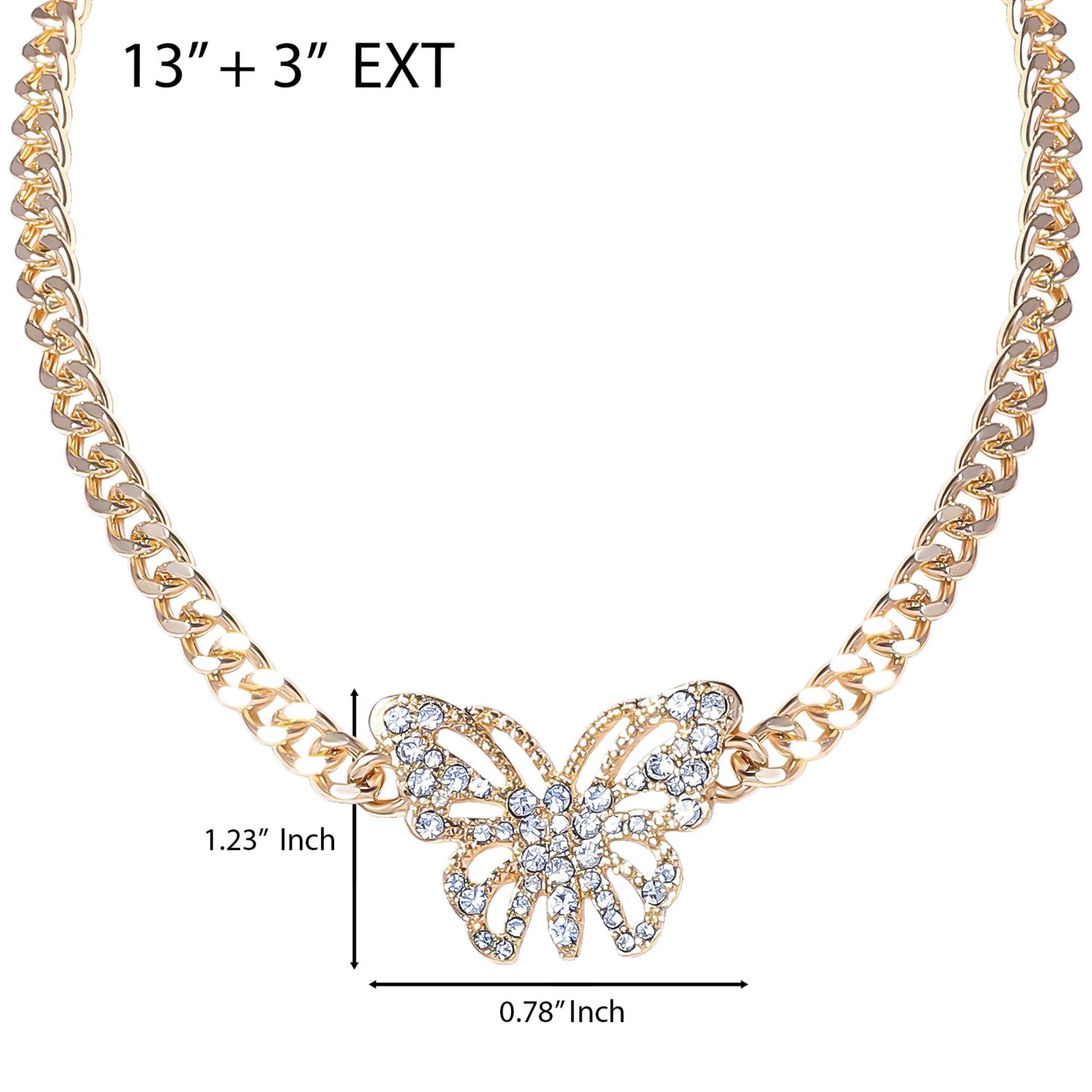 Butterfly Pendant Chain Necklace